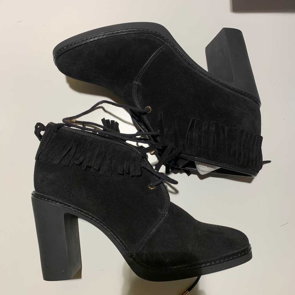 Tory Burch lamb fur lined heeled boots